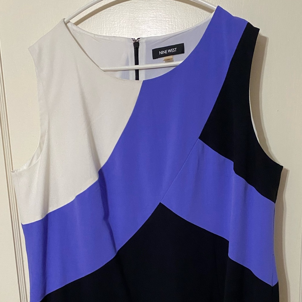 Nine West Sleeveless Color Block Sheath Dress Size 18W